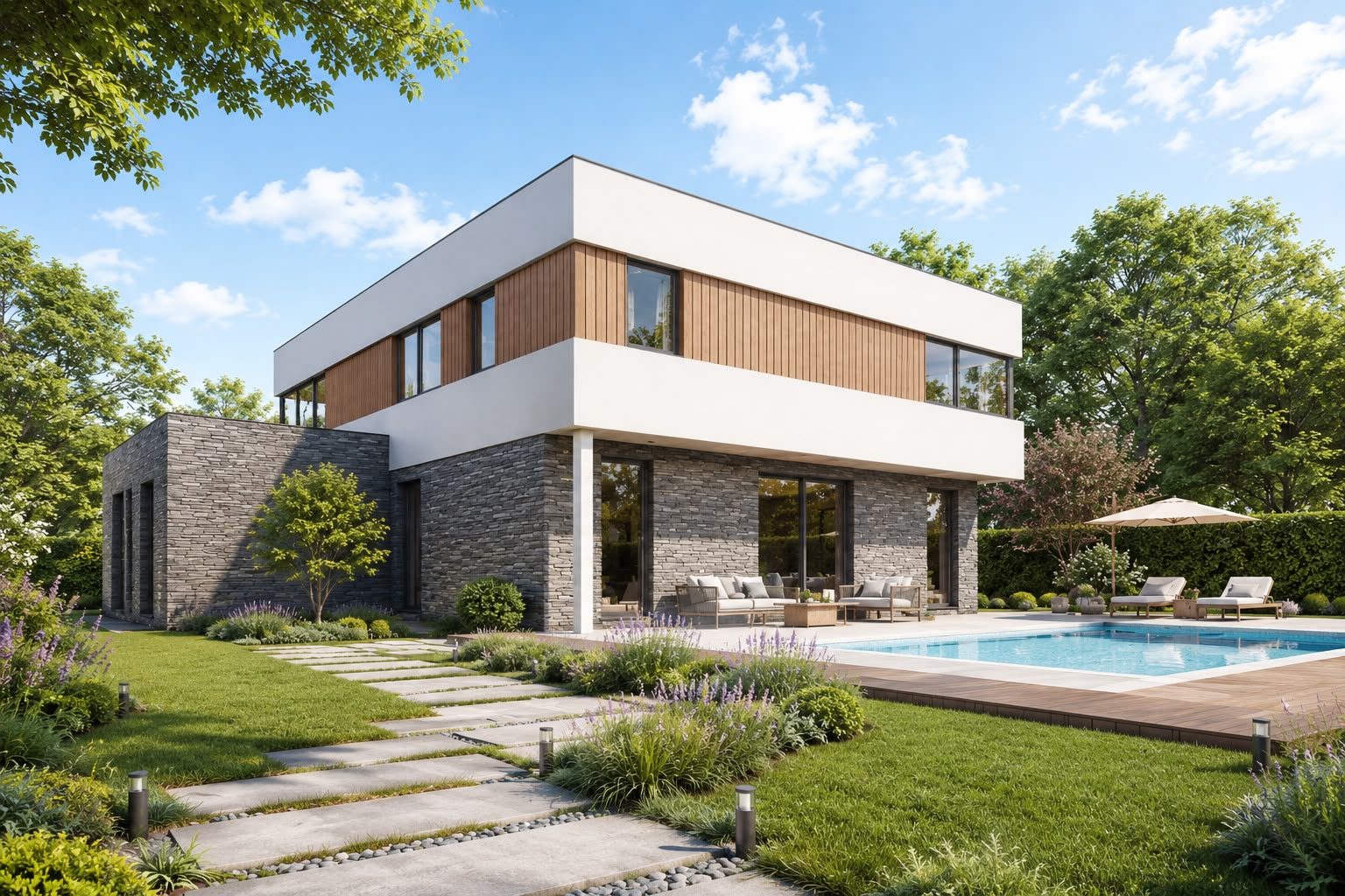 Moderne villa - villabouw